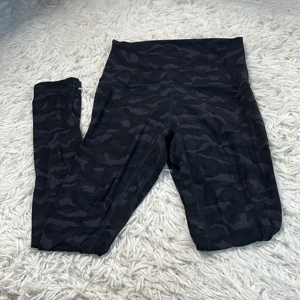 Lululemon Align Pant II 25" Sequoia Camo Print Deep Coal Black